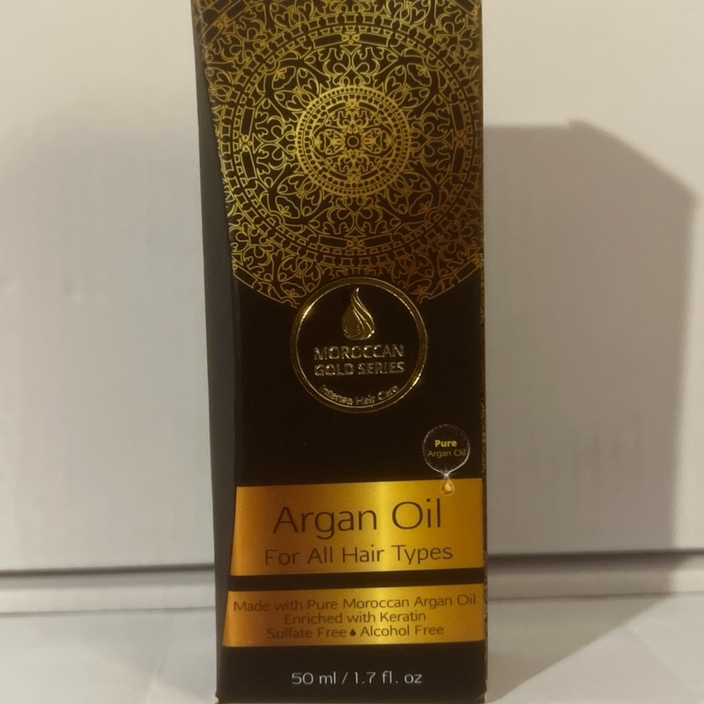 Moroccan Gold Series Argan Oil Hair Treatment - Black and Gold